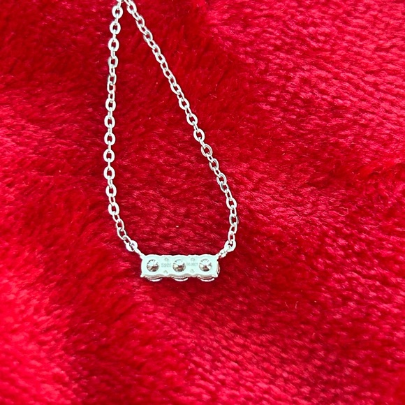 Luxury Moissanite Diamond 925 Sterling Silver Necklace - Picture 3 of 5